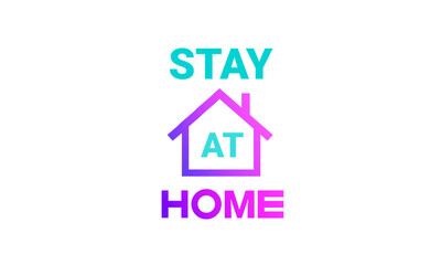 Stay At Home Logo Animate Concept.