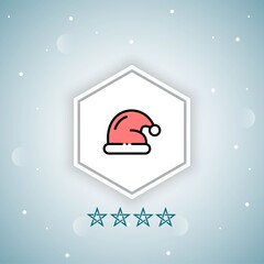     santa hat vector icon modern