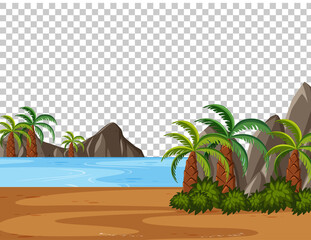 Obraz premium Blank nature park scene landscape on transparent background