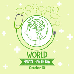 World mental health day icon