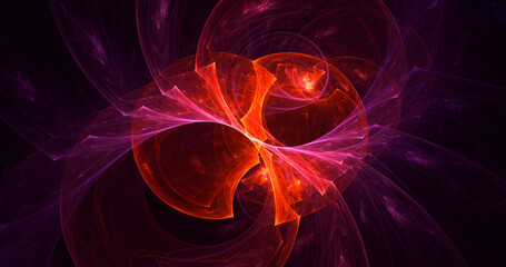 3D rendering abstract colorful fractal light background