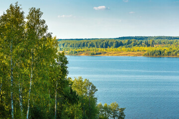 River Volga in the summer in central Russia