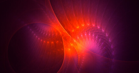 3D rendering abstract colorful fractal light background