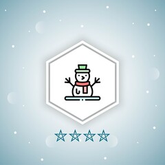     snowman vector icon modern