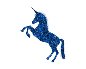 Blue Unicorn horse Magical Animal Graphic, 3d illustration