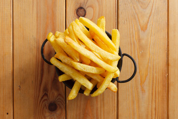 french fries on table