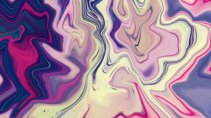 Abstract colorful acrylic pour. Paint pour art. Liquid marble surfaces pattern texture. Design illustration.