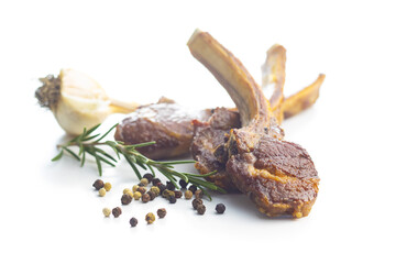 Grilled lamb chops.