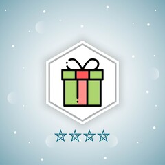     gift box vector icon modern