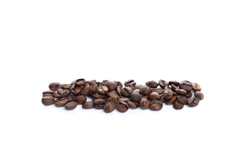 Coffee beans isolated on a white background