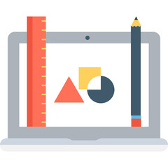 
Web Designing Flat Vector Icon 
