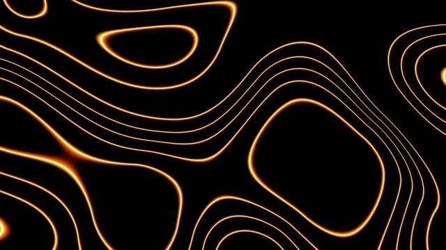 Moving random wavy texture. Psychedelic wavy animated abstract curved shapes. Looping footage.