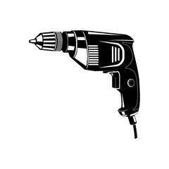 electric drill vector illustration on white background