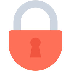 
Lock Flat Vector Icon 
