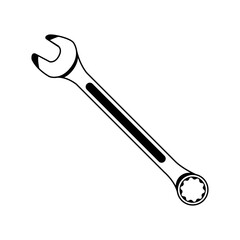 wrench vector isolated on white background