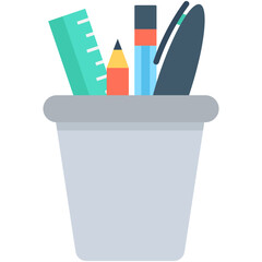 
Pencil Case Flat Vector Icon
