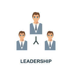 Leadership flat icon from reputation management collection. Simple line element Leadership symbol for templates, web design and infographics