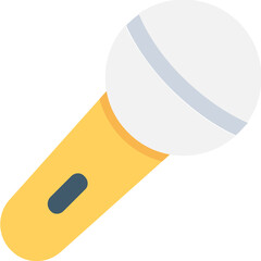 
Mic Flat Vector Icon

