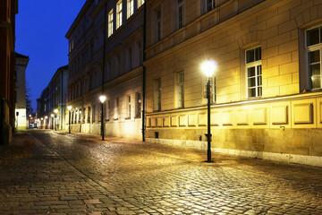 KRAKOW, POLAND - NOVEMBER 26, 2020: The Golebia street