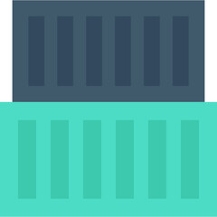 
Cargo Containers Flat Vector Icon
