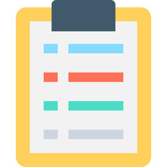Obraz premium Checklist Flat Vector Icon 