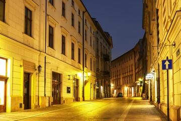 KRAKOW, POLAND - NOVEMBER 26, 2020: The Golebia street