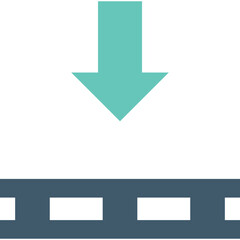 
Conveyor Belt Flat Vector Icon 
