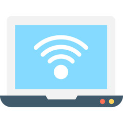
Wifi Connection Flat Vector Icon
