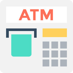 
Atm Flat Vector Icon
