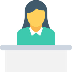 
Waiter Flat Vector Icon
