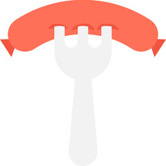 
Sausage Flat Vector Icon
