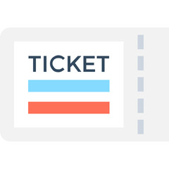 
Ticket Flat Vector Icon
