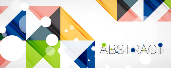 Set of vector triangle geometric backgrounds. Vector illustration for covers, banners, flyers and posters and other designs