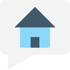 
Property Talk Flat Vector Icon 
