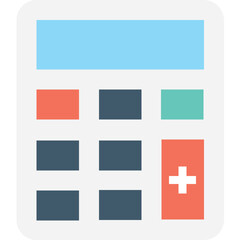 Fototapeta premium Calculator Flat Vector Icon 