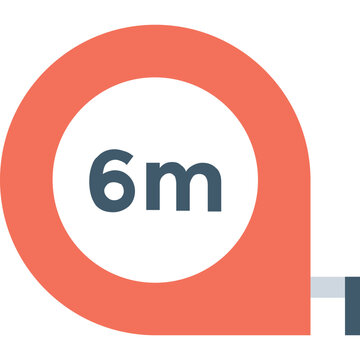 
Tape Measure Flat Vector Icon
