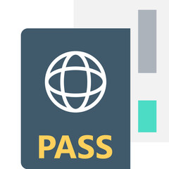 
Passport Flat Vector Icon
