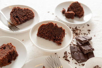 chocolate cake and coffee