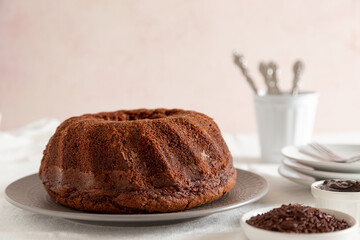 chocolate cake on a plate