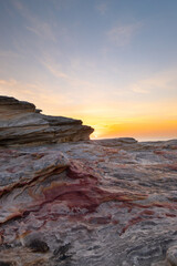 Sunrise view from around the rock cliff.