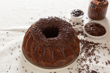 chocolate cake on a plate