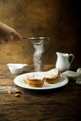 Homemade cottage cheese cakes or muffins