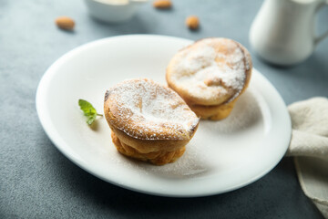 Homemade cottage cheese cakes or muffins