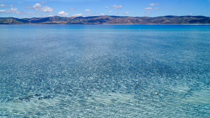 Fototapeta na wymiar Salda lake white sand and blue water