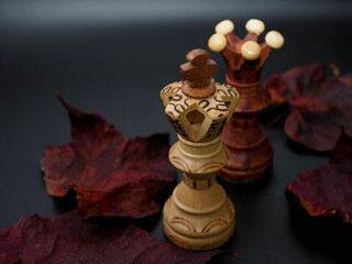 autumn chess king and queen