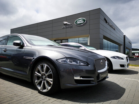 Cardiff, UK: July 20, 2019: The Jaguar XJ Is A Series Of Full-size Luxury Cars Produced By British Automobile Manufacturer Jaguar Cars.