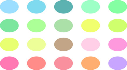 pastel color Ellipse set collection Catalog 