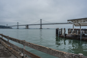 Fototapeta premium Oakland bridge, San Francisco, California, USA