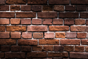 brown brick wall with darkened edges, can used for display or montage your products.