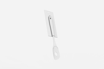 Kitchen Spaghetti Spoon Mockup isolated on white background. 3d illustration